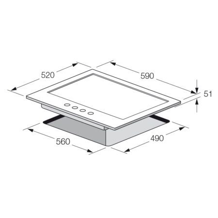PLAQUE CUISSON FOCUS F402X- 4 FEUX 60CM - INOX – Image 2