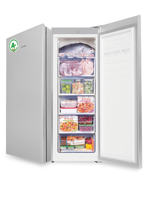 CONGÉLATEUR VERTICAL SIMFER - FS6211 A+S - DE FROST - 200 L - SILVER