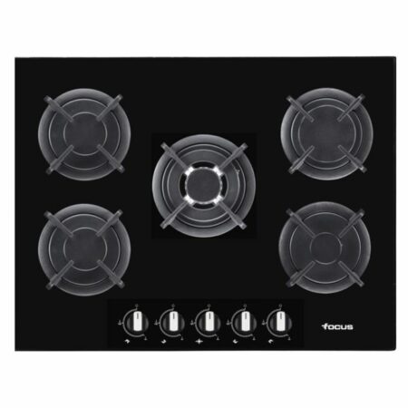 PLAQUE DE CUISSON FOCUS F417B 5 FEUX 70 CM NOIR