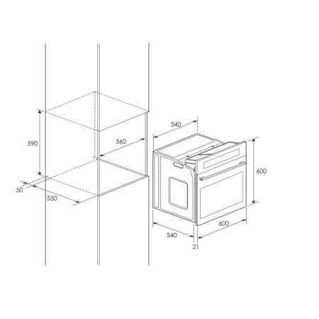 FOUR A GAZ FOCUS F534X - 60CM INOX – Image 2