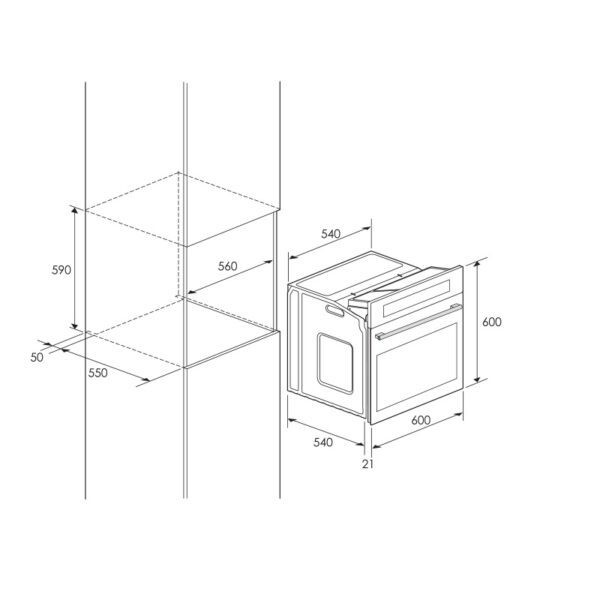 FOUR A GAZ FOCUS F534X - 60CM INOX – Image 2