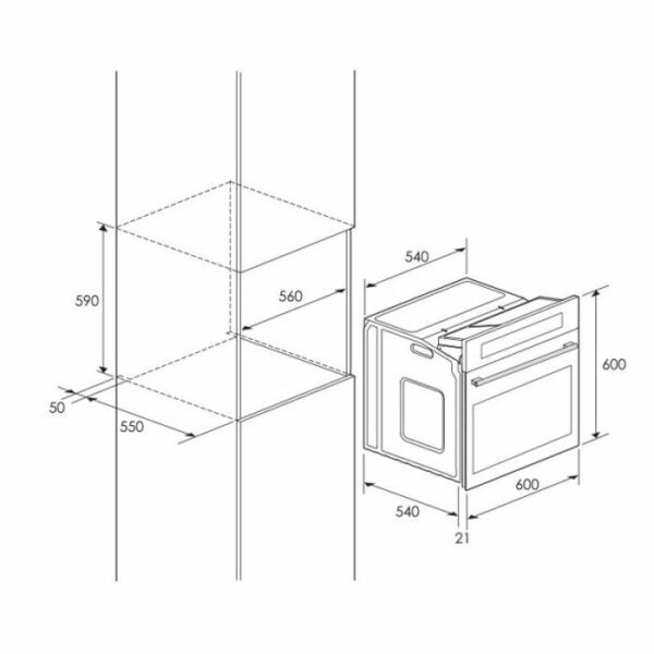 FOUR ENCASTRABLE FOCUS F525X 60CM - INOX – Image 2