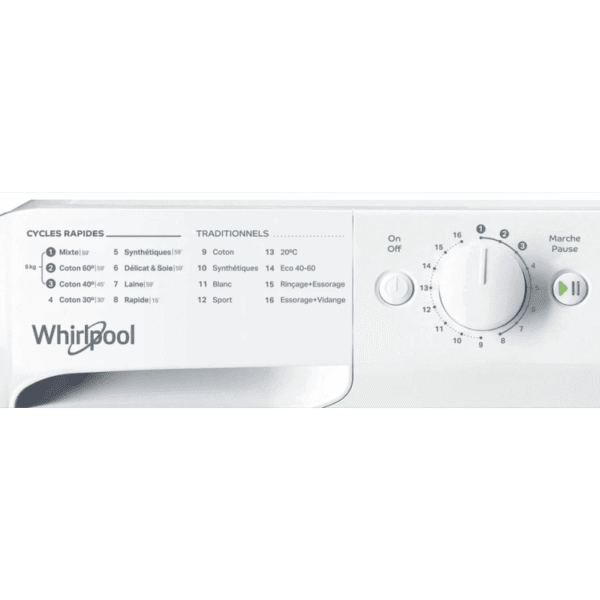 LAVE LINGE FRONTALE WHIRLPOOL 6KG-1000TR BLANC – Image 4