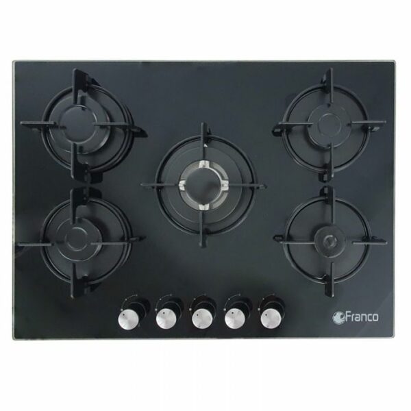 PLAQUE DE CUISSON FRANCO- 5Feux-70-353-BR -NOIR