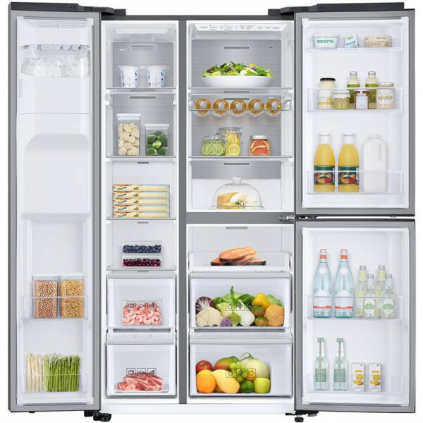 RÉFRIGÉRATEUR SAMSUNG SIDE BY SIDE -RS68 N8670- NO FROST- 604L- SILVER – Image 2