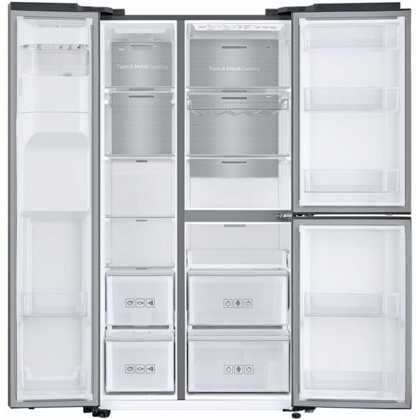 RÉFRIGÉRATEUR SAMSUNG SIDE BY SIDE -RS68 N8670- NO FROST- 604L- SILVER – Image 4