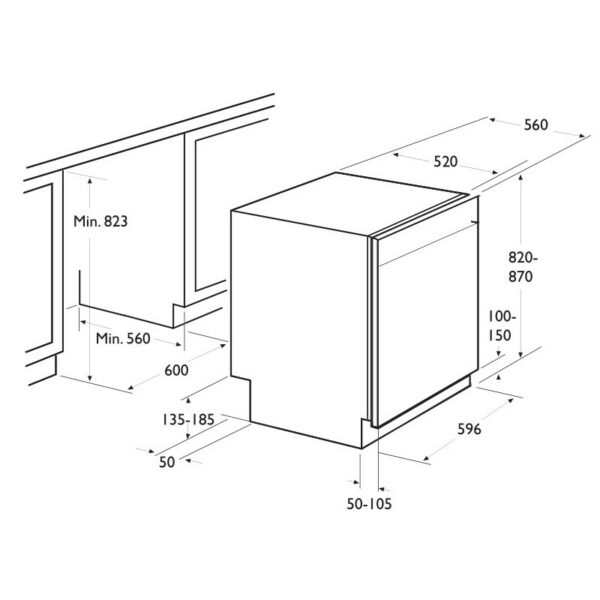 LAVE-VAISSELLE FOCUS F502X 12 COUVERTS SILVER – Image 2
