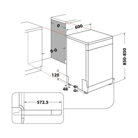 LAVE VAISSELLE ARISTON LFO3P31WLX 15C INOX – Image 2