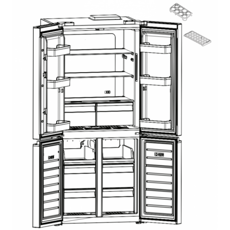 RÉFRIGÉRATEUR FOCUS SMART 6300 4 PORTES INOX – Image 3