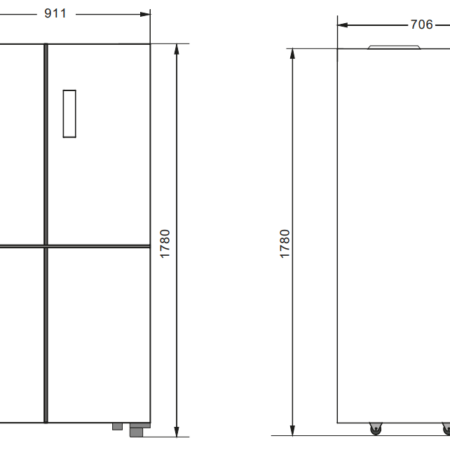 RÉFRIGÉRATEUR HYUNDAI 91SBSIM SBS 556L VERRE NOIR – Image 5