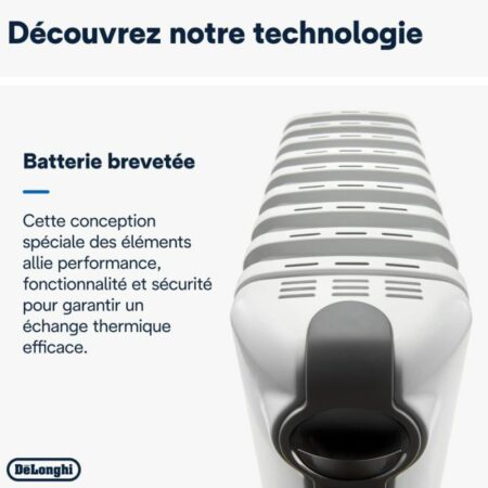 RADIATEUR BAIN D'HUILE DELONGHI TRRS1225 12 ÉLEMENTS 2500W - BLANC – Image 2