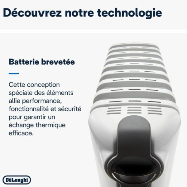 RADIATEUR BAIN D'HUILE DELONGHI TRRS1225 12 ÉLEMENTS 2500W - BLANC – Image 2