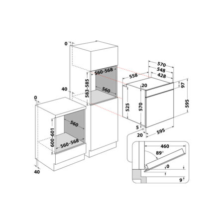 FOUR ENCASTRABLE WHIRLPOOL OMR55HR0X INOX – Image 6