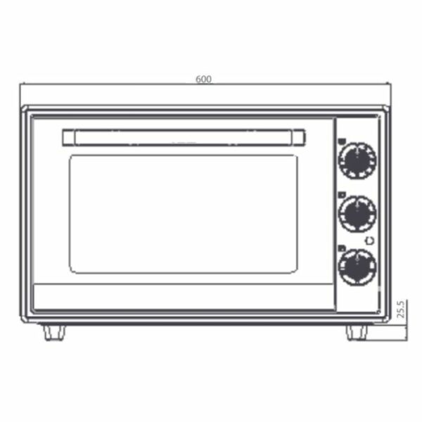 FOUR ÉLECTRIQUE VENTILÉ FOCUS F-60G 60L - GRIS – Image 2