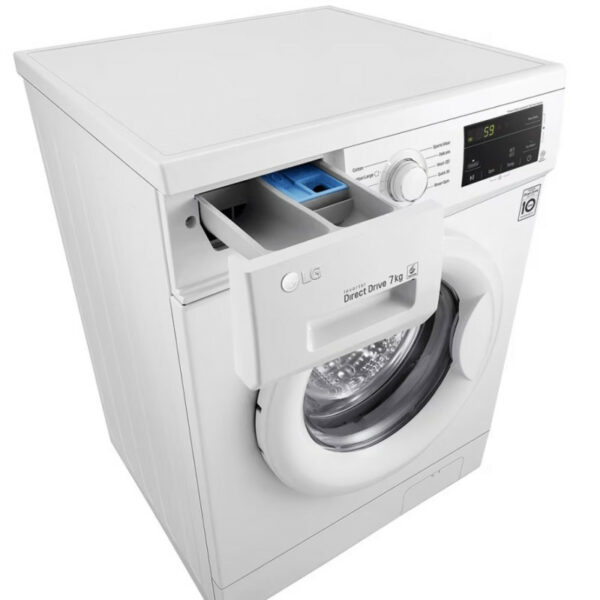 MACHINE À LAVER LG 7KG FH2J3QDNG0P 1200TR - BLANC – Image 2