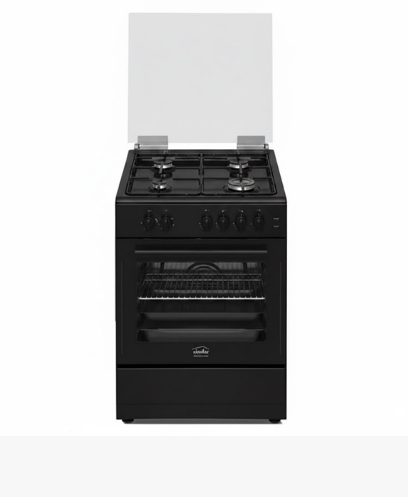 Cuisinière à Gaz SIMFER F6405-SGGTB 4 Feux 60cm - Noir
