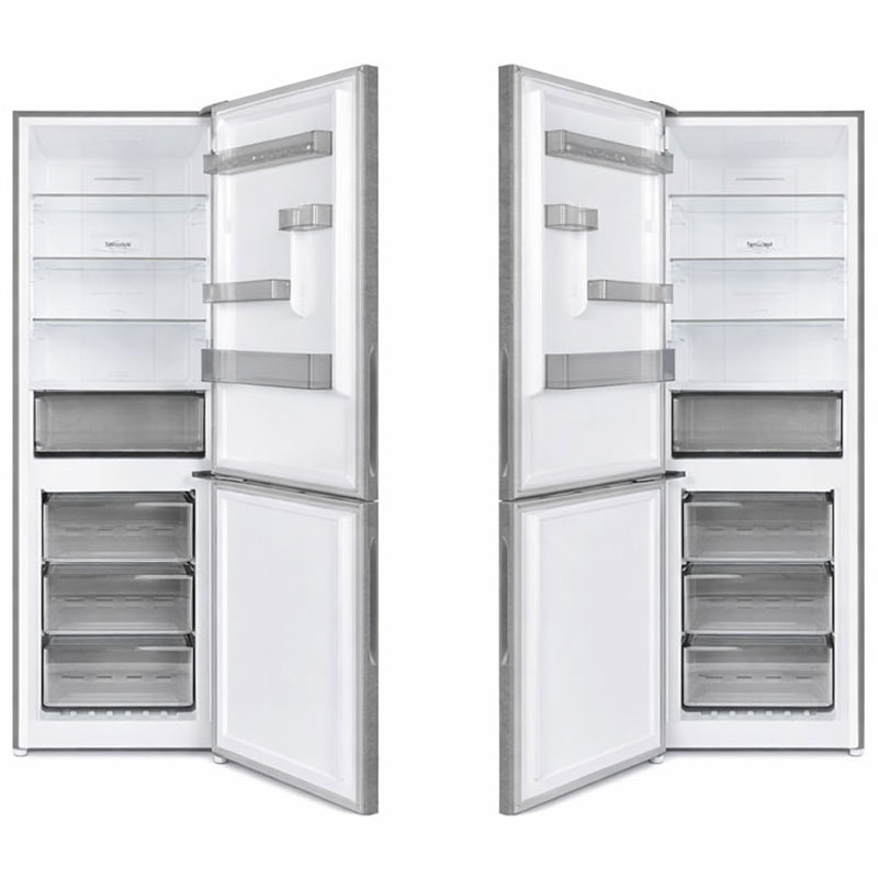 RÉFRIGÉRATEUR COMBINÉ IRIS 410L INOX + AFFICHEUR – Image 2