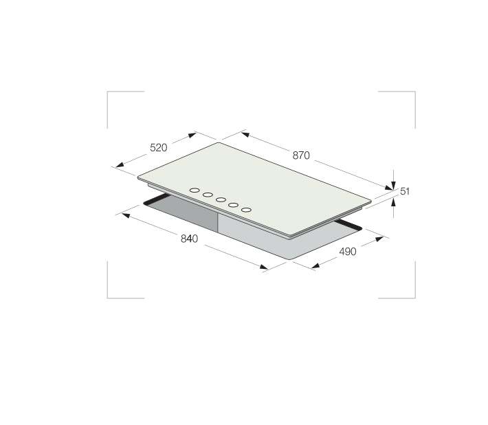 PLAQUE CUISSON FOCUS F8009BS VITRO NOIR – Image 2
